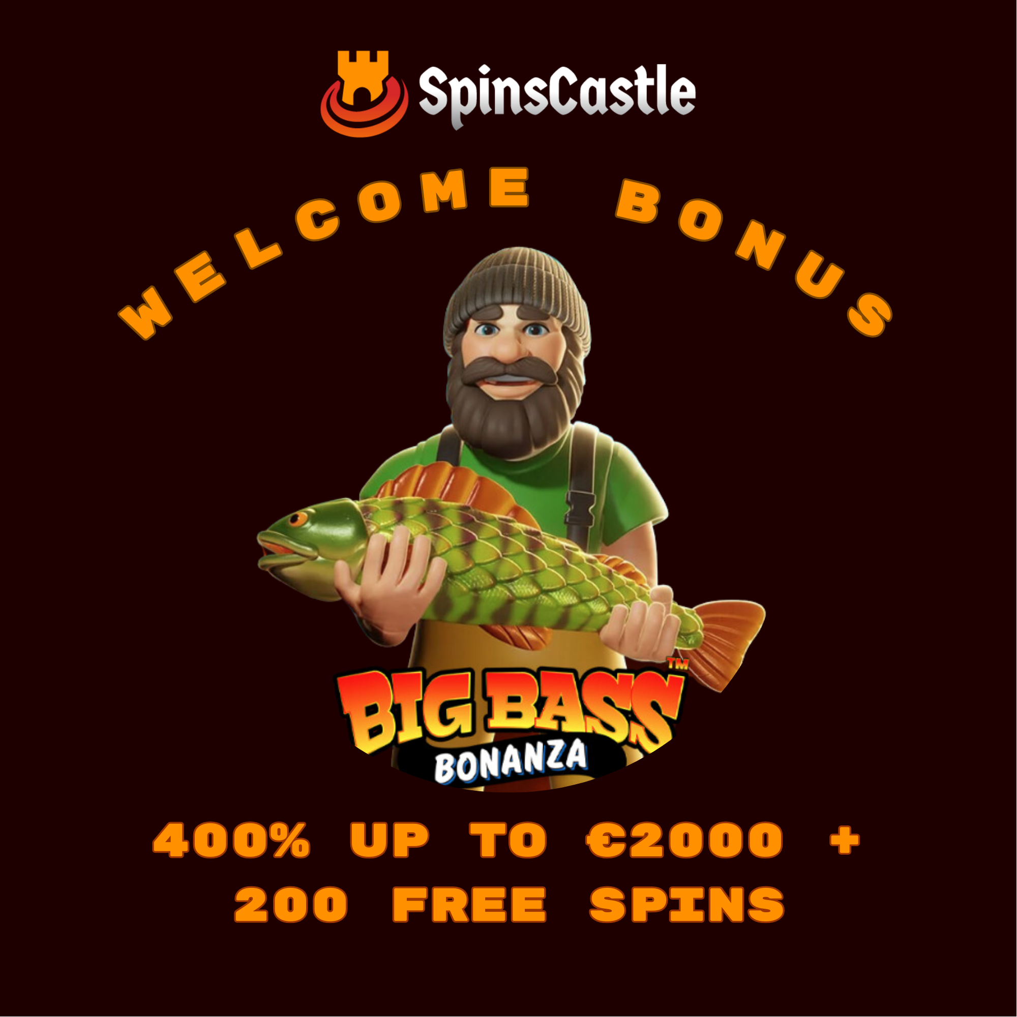 spinscastle 400% bonus + 200 free spins